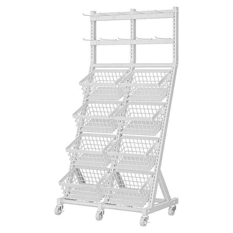 Multi Purpose Stable Rotating Rolling Kitchen Trolley Cart Fruit Vegetable Basket Shelf Kitchen Storage Organizer