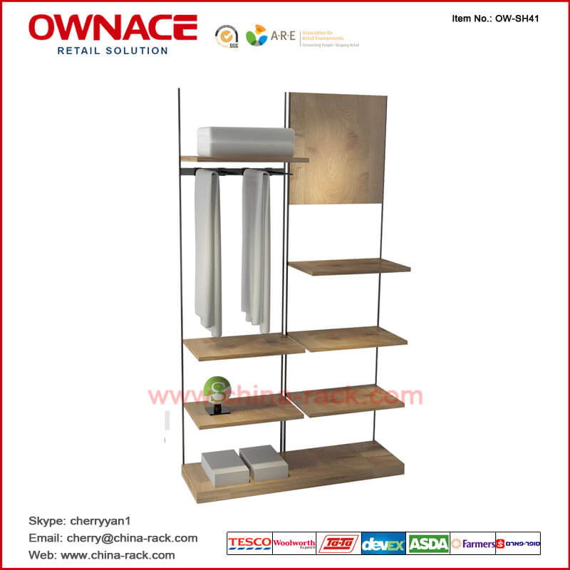 OW-SH41 Bathroom Cabinet Multifunction Wooden Art Design Furniture Display Shelf
